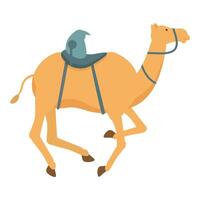 equitação galope camelo ícone desenho animado vetor. esporte corrida animal vetor