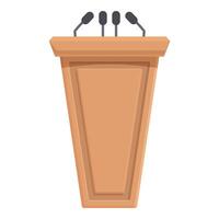 palestra grande tribuna ícone desenho animado vetor. orador discurso vetor