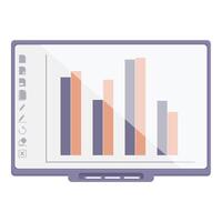 digital inteligente gráfico ícone desenho animado vetor. multimídia exibição vetor