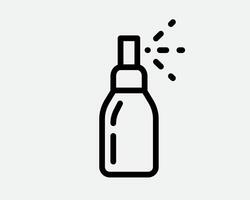 garrafa spray ícone para cosméticos, corpo e pele Cuidado, perfumes isolado em branco fundo. vetor ilustração ou logotipo.