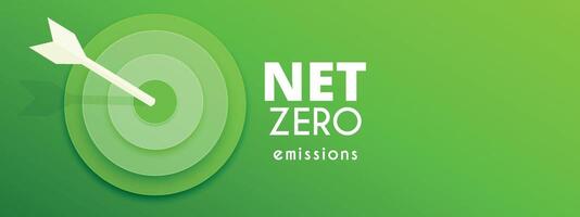 carbono neutro conceito. internet zero estufa gás emissões alvo. vetor ilustração em verde fundo. papel cortar . bandeira modelo para uma local na rede Internet.