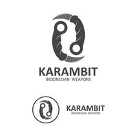 karambit faca vetor logotipo, indonésio tradicional armas