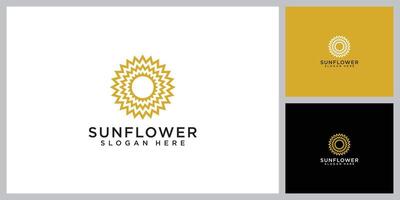Sol flor logotipo vetor Projeto