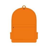 laranja mochila isolado em uma branco fundo. plano estilo na moda moderno. vetor ilustração