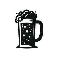 levantar uma torrada vidro Cerveja caneca garrafa silhueta vetor ilustração