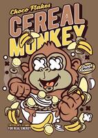 cereal macaco. arte vetor