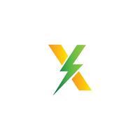 x carta renovável energia logotipo Projeto modelo vetor