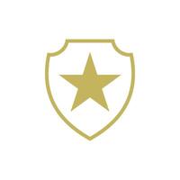 estrela escudo ícone pictograma logotipo modelo ilustração design vetor