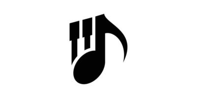 logotipo Projeto piano notas, piano música, logotipo Projeto modelos, símbolos, criativo Ideias. vetor
