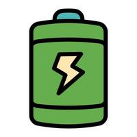 bateria energia simples linha ícone símbolo vetor