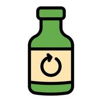 vidro garrafa reciclar simples linha ícone símbolo vetor