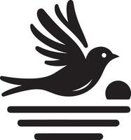 tentilhão pássaro logotipo conceito, Preto cor silhueta, branco fundo 4 vetor