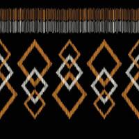 tradicional étnico ikat motivo tecido fundo padronizar geométrico .africano ikat bordado étnico oriental padronizar Preto fundo papel de parede. abstrato, vetor, ilustração.textura, quadro, decoração. vetor