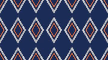 tradicional étnico ikat motivo tecido padronizar geométrico estilo.africano ikat bordado étnico oriental padronizar azul fundo papel de parede. abstrato, vetor, ilustração.textura, quadro, decoração. vetor