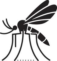 mínimo mosquito logotipo conceito, clipart, símbolo, Preto cor silhueta, branco fundo 7 vetor