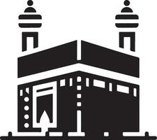 mínimo kaaba logotipo Projeto vetor ícone, plano símbolo silhueta 23