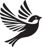 tentilhão pássaro logotipo conceito, Preto cor silhueta, branco fundo 7 vetor