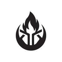 tocha símbolo logotipo ícone, vetor ilustração Projeto