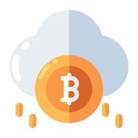 um design de ícone de bitcoin vetor