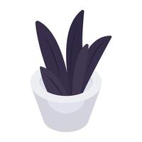 um ícone de download premium de vaso de plantas vetor