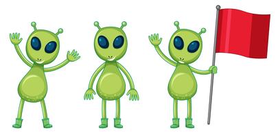 Desenho animado alienígena verde - Stockphoto #27653610