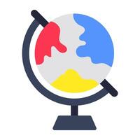 ícone de estilo moderno do globo de mesa vetor
