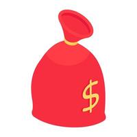 ícone de design moderno de saco de dinheiro vetor