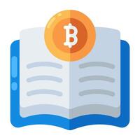 perfeito Projeto ícone do bitcoin livro vetor