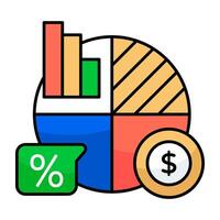 conceptual plano Projeto ícone do financeiro gráfico vetor