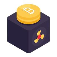 criativo Projeto ícone do bitcoin vetor