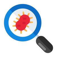 ícone de design perfeito de germes de pesquisa vetor