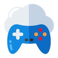 ícone de design moderno de jogos na nuvem vetor