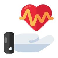 ícone de design moderno de cuidados com o coração vetor