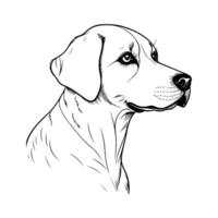 fofa cachorro vetor Preto e branco desenho animado personagem Projeto coleção. branco fundo. animais de estimação, animais.