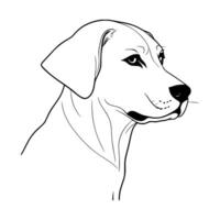 fofa cachorro vetor Preto e branco desenho animado personagem Projeto coleção. branco fundo. animais de estimação, animais.