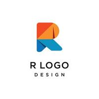 digital marketing inicial carta r logotipo ícone vetor ilustração