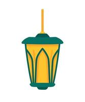 suspensão lanterna rabisco para islâmico cabeçalho elemento decoração dentro desenho animado vetor ilustração
