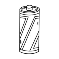 rabisco bateria. vetor bateria ícone com dentro desenho animado estilo.