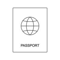 vetor de ícone de passaporte