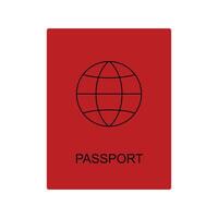 vetor de ícone de passaporte