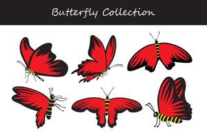 borboleta coleção. vetor ilustração. isolado em branco fundo.