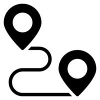 ícone de glifo de localização vetor