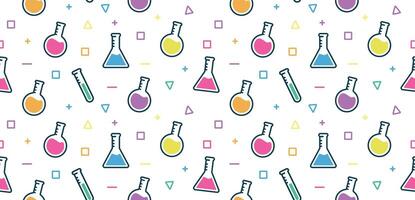 Ciência química tubo ilustração fundo padronizar vetor