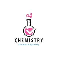 vetor ilustração do químico tubo logotipo ícone com solução e Verifica
