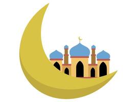 islâmico mesquita eid al adha fundo vetor