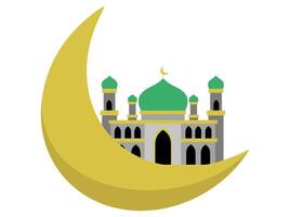 islâmico mesquita eid al adha fundo vetor