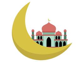 islâmico mesquita quadro, Armação fundo ilustração vetor