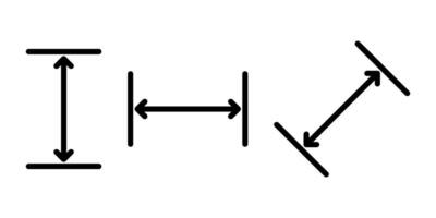 área ícone conjunto simples Projeto vetor