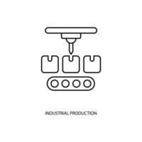 industrial Produção conceito linha ícone. simples elemento ilustração. industrial Produção conceito esboço símbolo Projeto. vetor