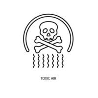tóxico ar conceito linha ícone. simples elemento ilustração. tóxico ar conceito esboço símbolo Projeto. vetor